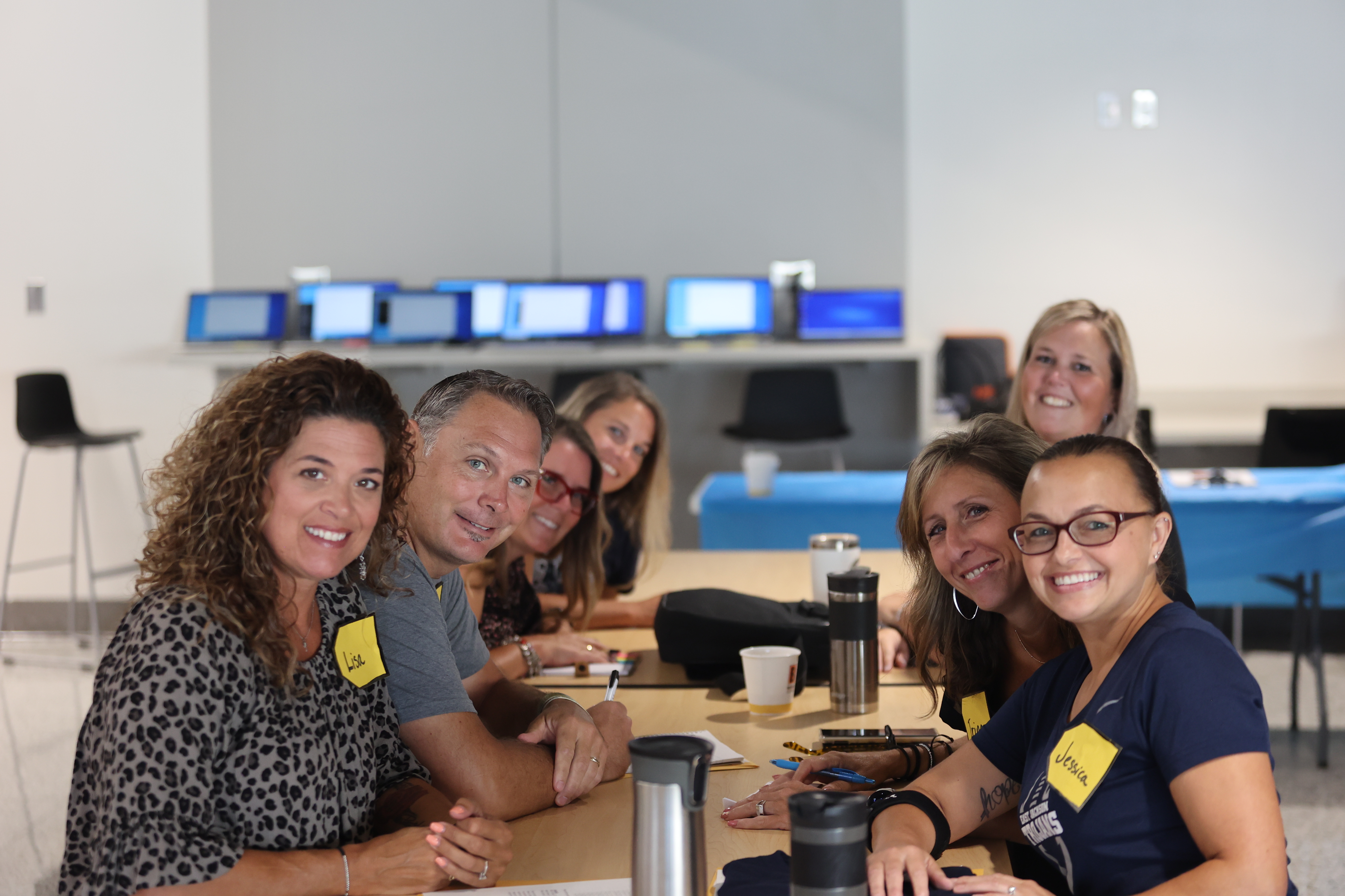 EJCS staff members in a meeting