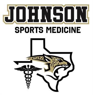 A logo featuring the text 'JOHNSON SPORTS MEDICINE' above a stylized outline of Texas with a jaguar's head and a caduceus symbol.