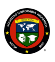 JHS Spanish Honor Society Logo with a shield shape graphic with the upper half containing an image of the Earth's land and the bottom half containing books and a graduation cap.