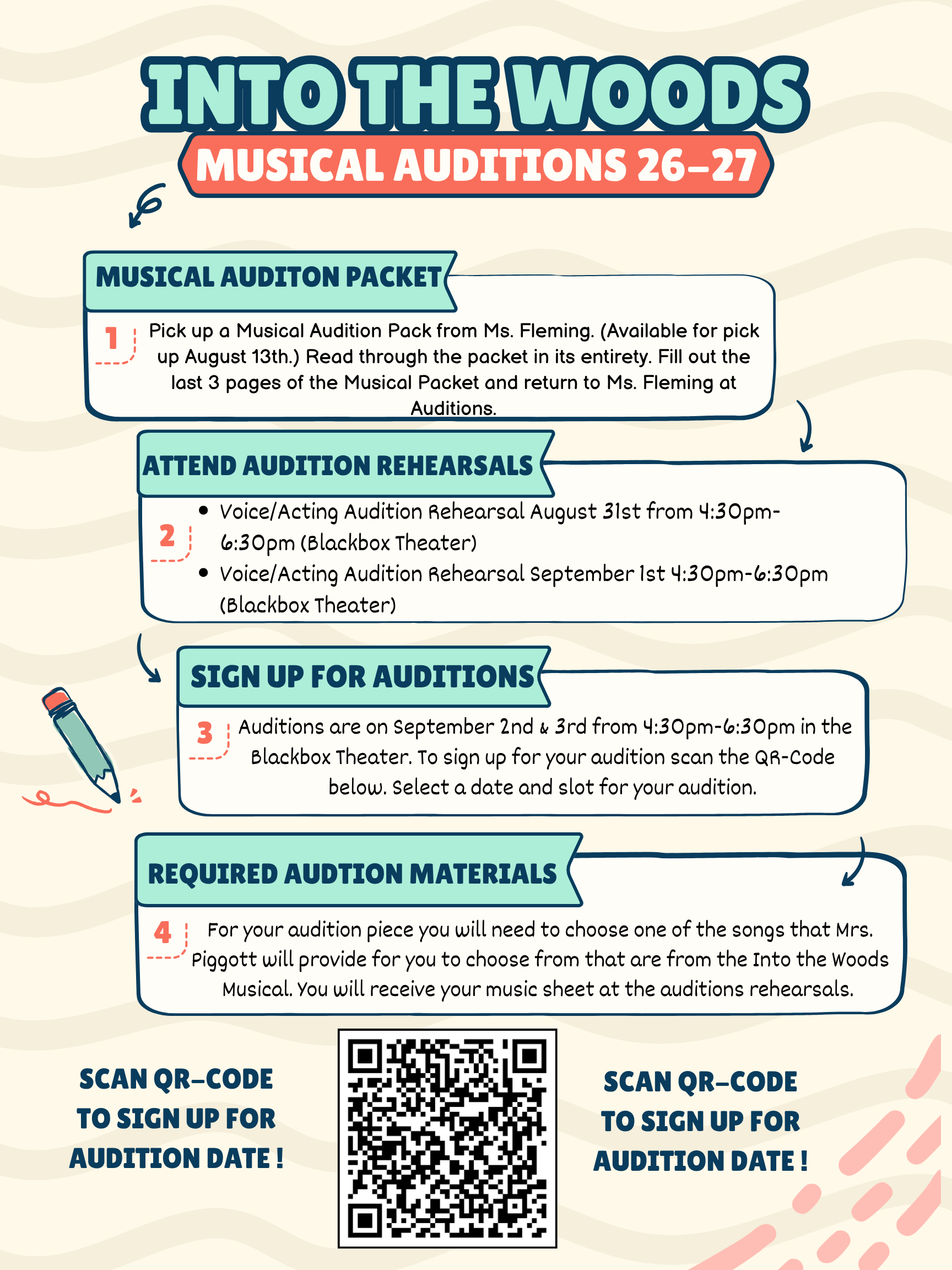 Into the Woods Musical Auditions 26-27