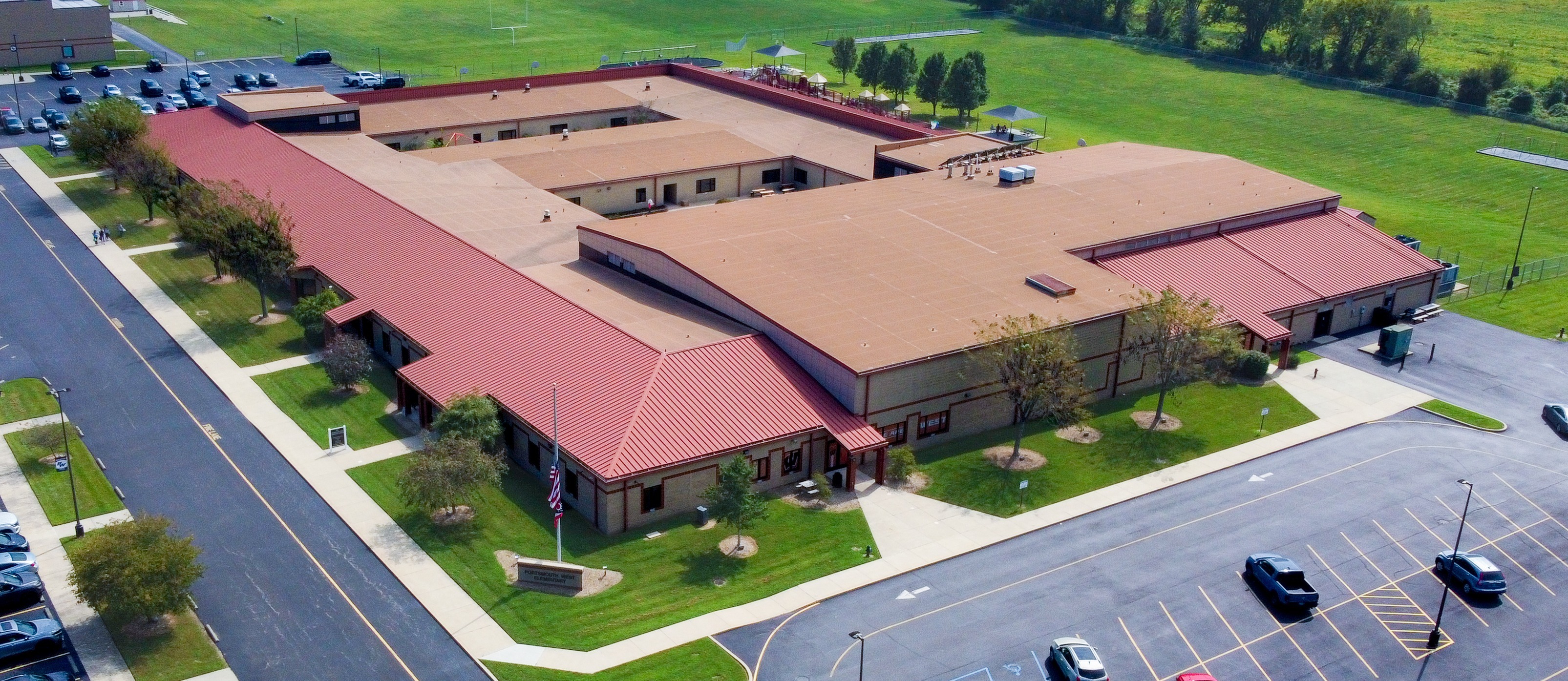Arial Photo of Portsmouth West Elementary School Building