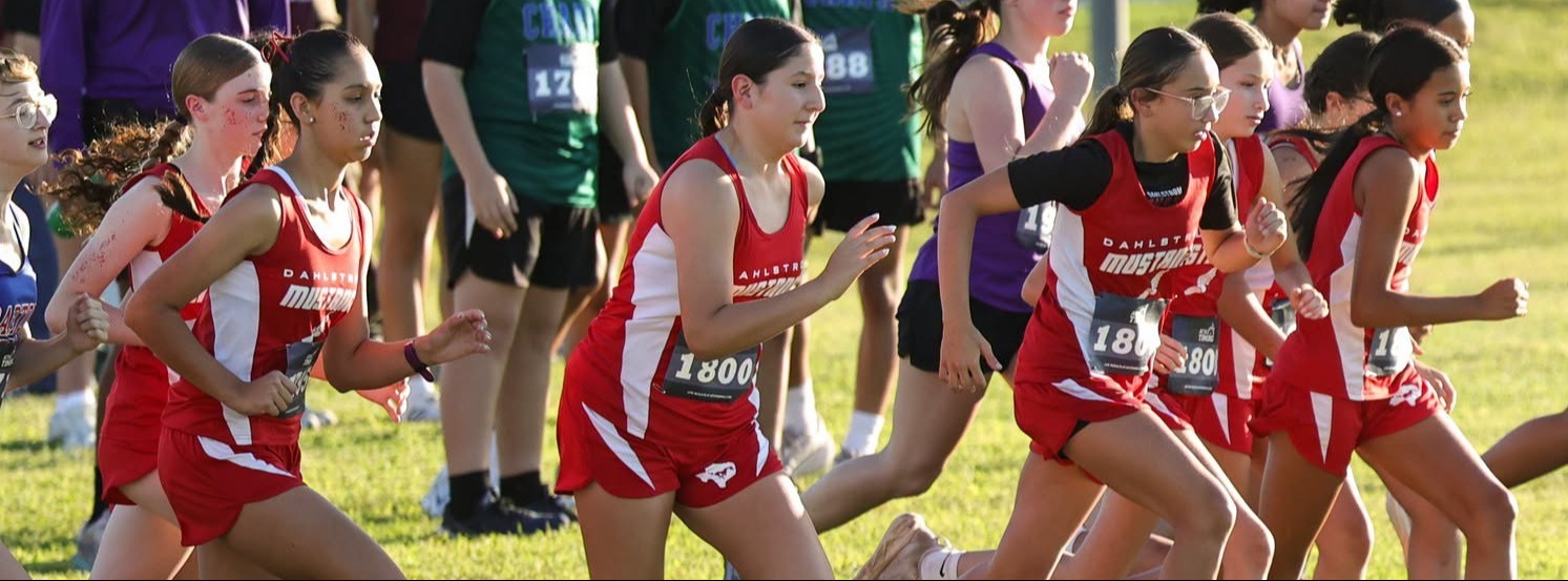 Dahlstrom Middle School cross country runners