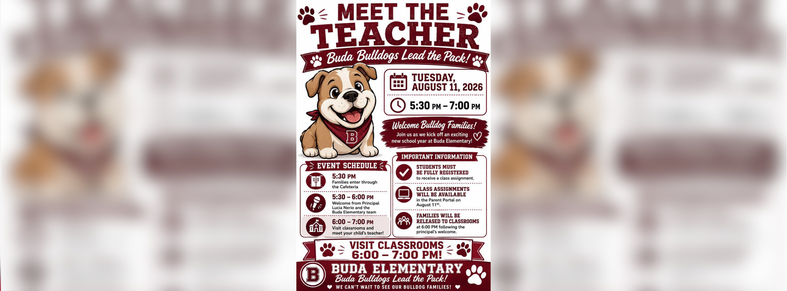 Meet the Teacher Night flyer