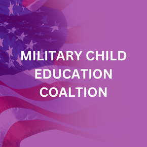 Military child education coalition flag graphic
