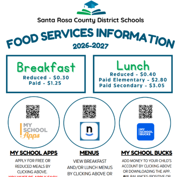 2026-2027 Meal Information Flyer