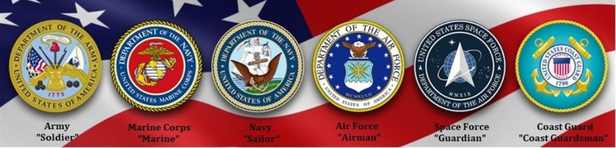 Miliatry logo banners