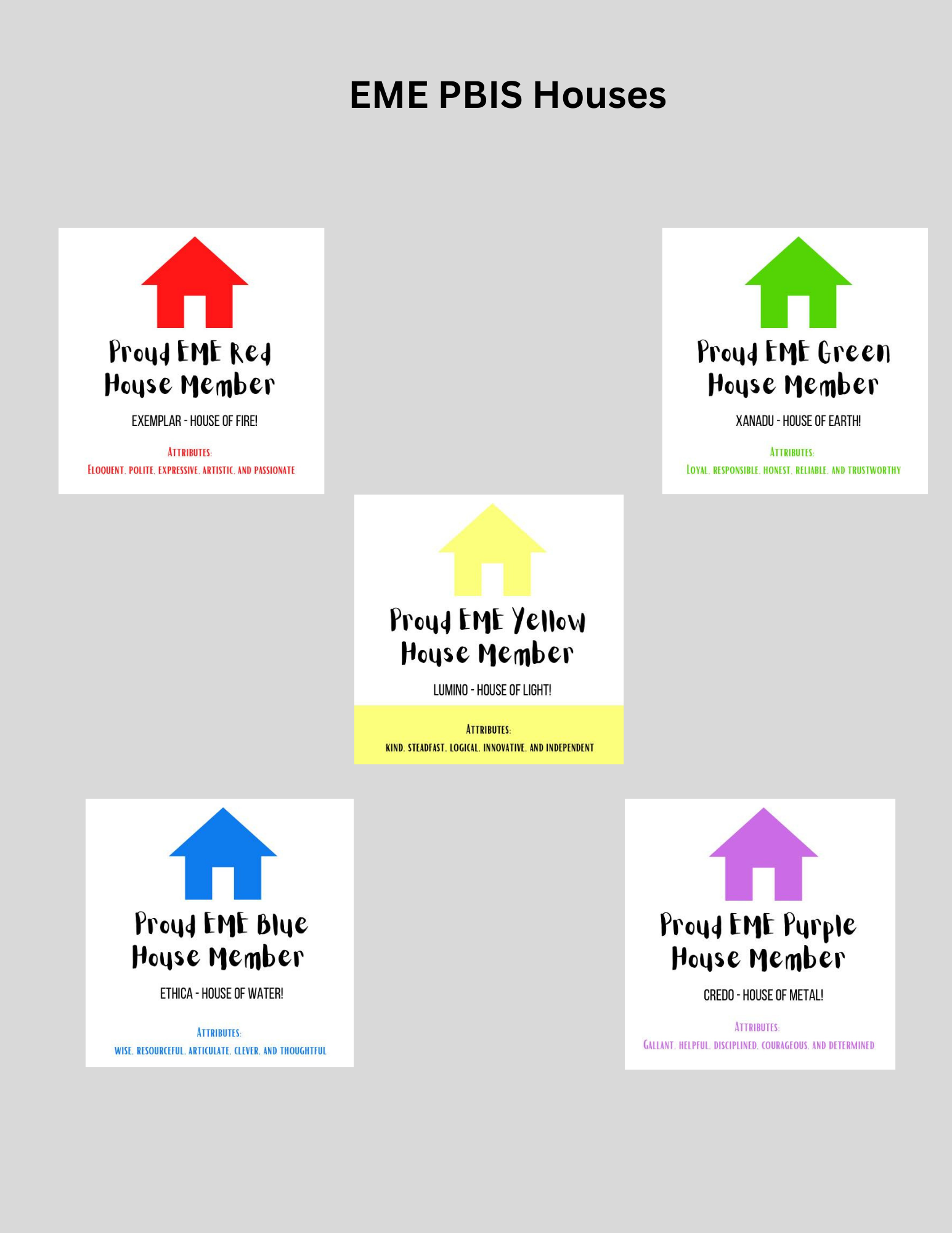 EME PBIS Houses