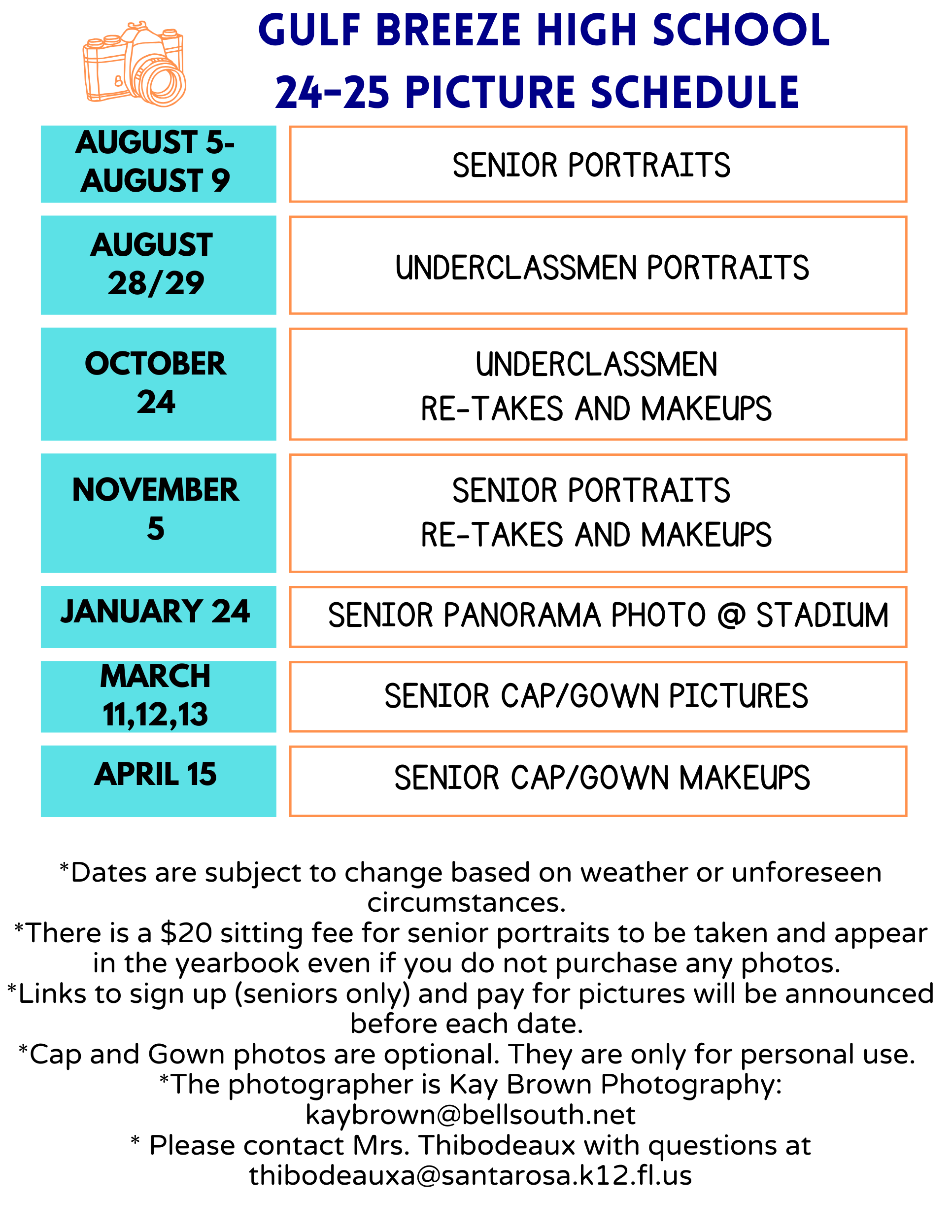 picture schedule