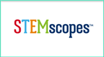 The logo for STEMscopes, featuring the word 'STEM' in red, blue, green, and orange letters, with 'scopes' in blue, and a small trademark symbol.
