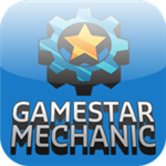 The Gamestar Mechanic logo features a blue background with a gear and a star design, accompanied by the text 'GAMESTAR MECHANIC' in bold letters.