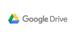 The Google Drive logo features a stylized triangular shape in blue, green, and yellow, accompanied by the text 'Google Drive' in gray.
