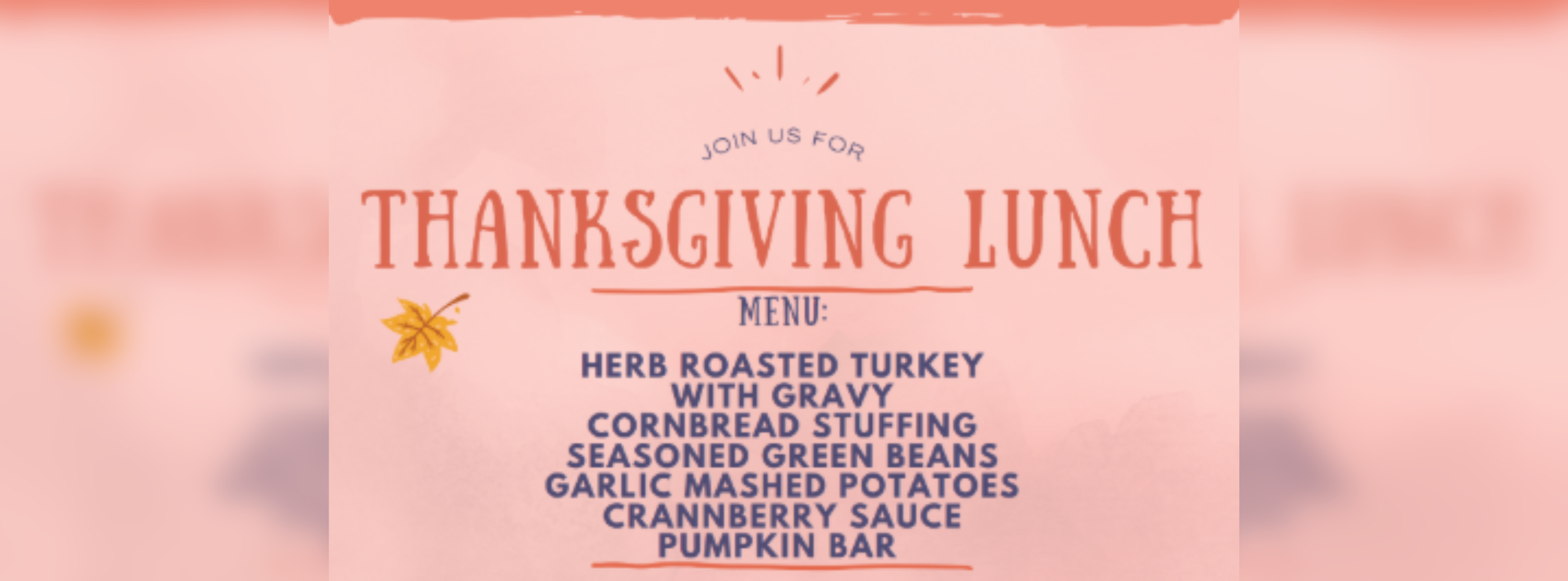 CHES Thanksgiving Lunch flyer