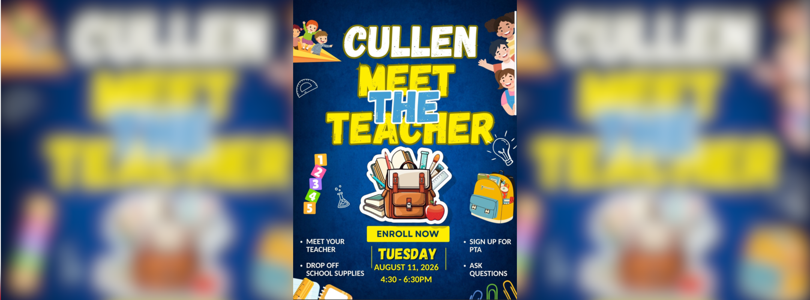 Meet the Teacher Night flyer