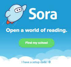 A cartoon character resembling a blue cloud with eyes and a small body is flying against a bright blue sky, accompanied by the text 'Sora' 