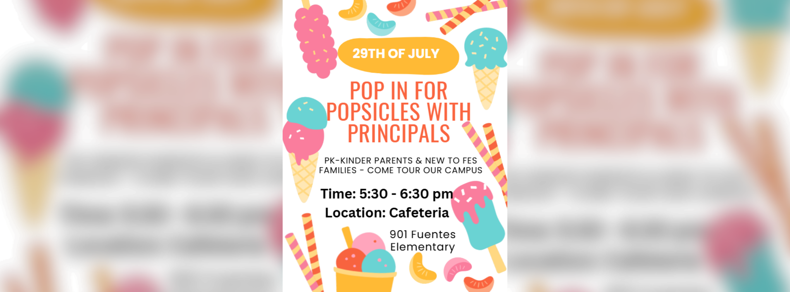 Pop in for Popsicles with Principals