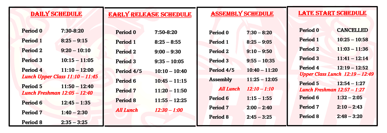 Master Bell Schedules