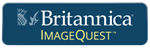 A logo for Britannica ImageQuest featuring the word 'Britannica' in white text on a dark blue background, with 'ImageQuest' in yellow text below it.