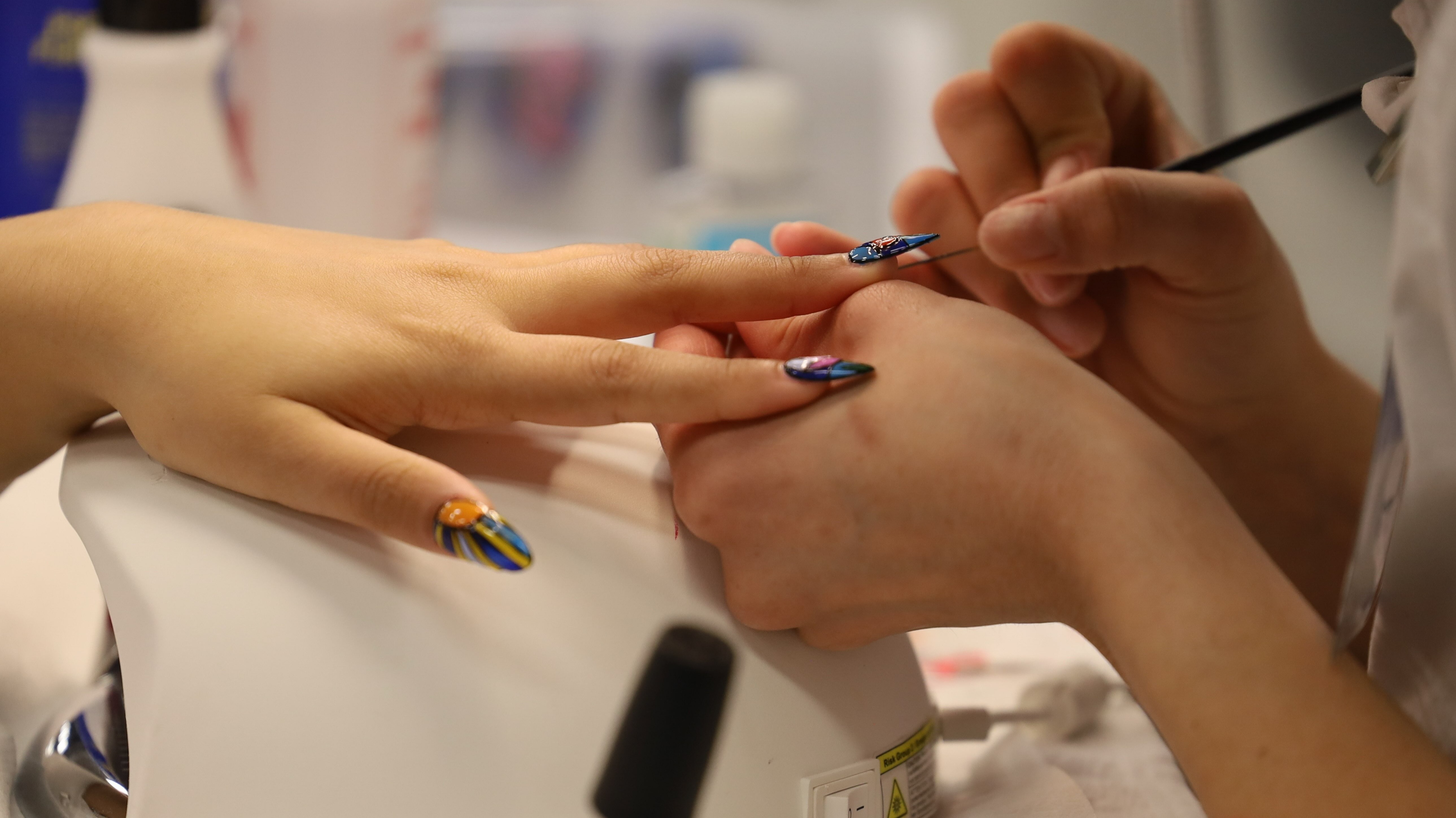 Person getting a manicure