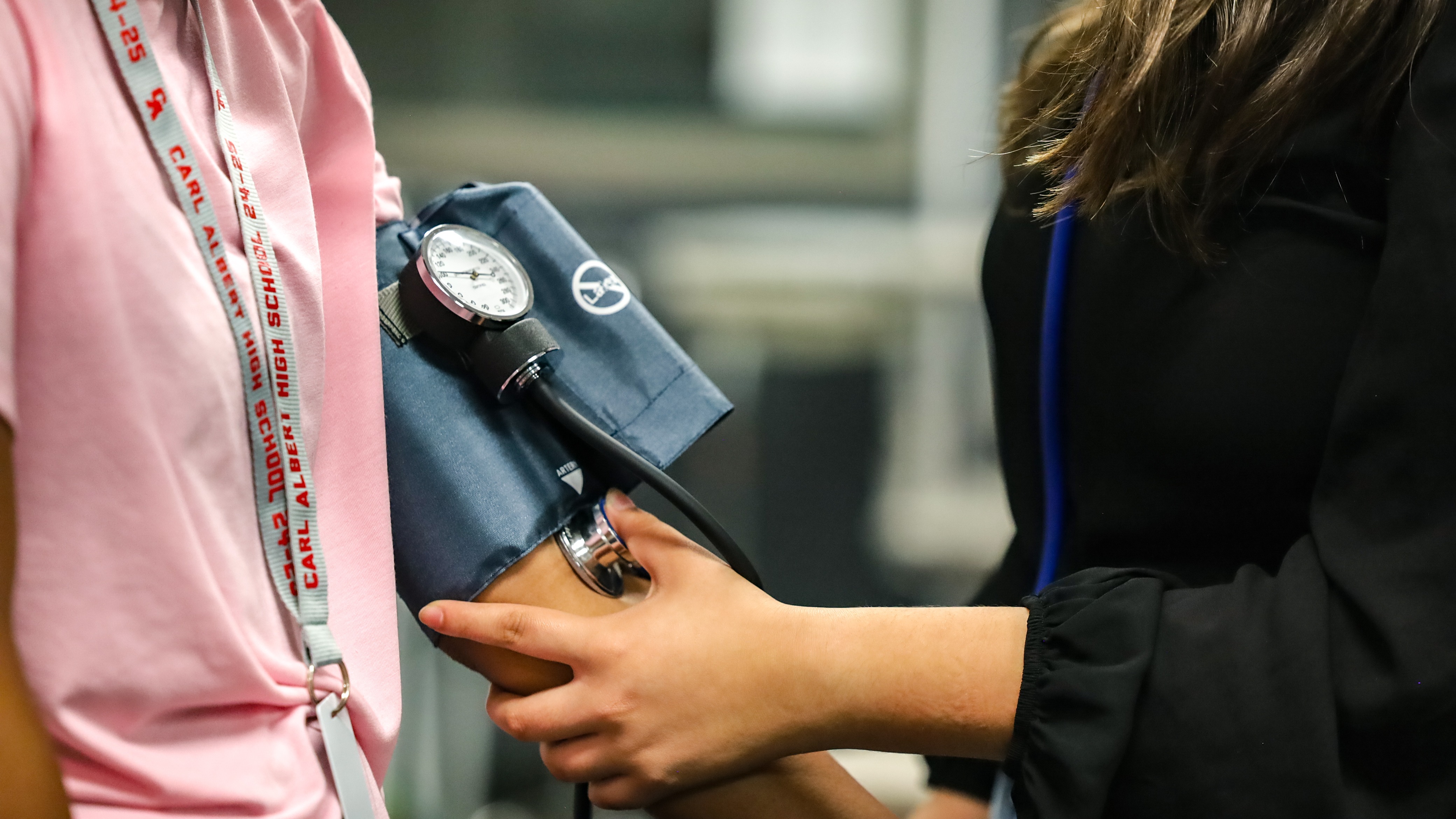 Person taking blood pressure