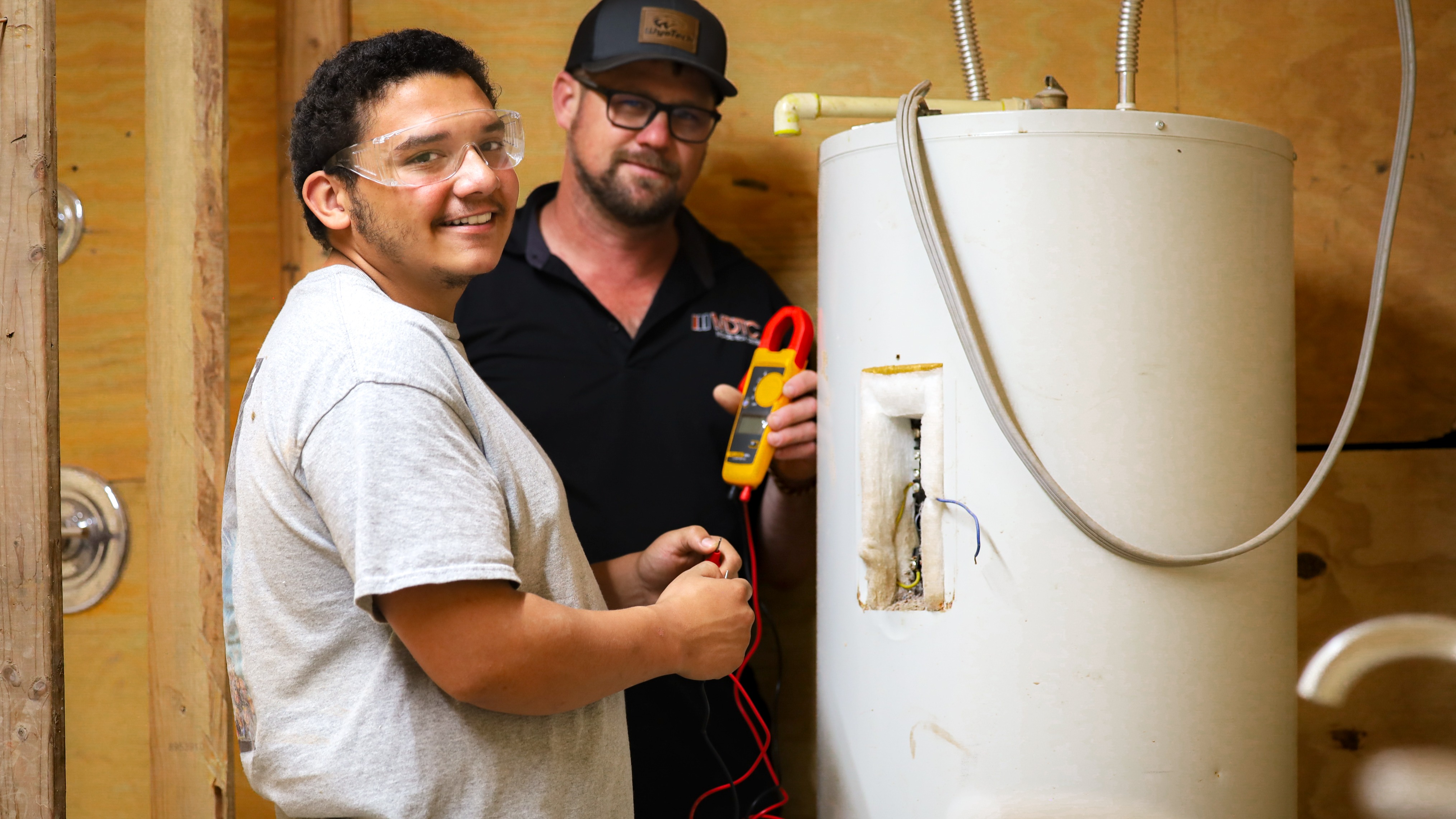 Plumbing student with instructor