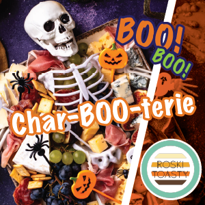 Image of a Halloween inspired charcuterie board