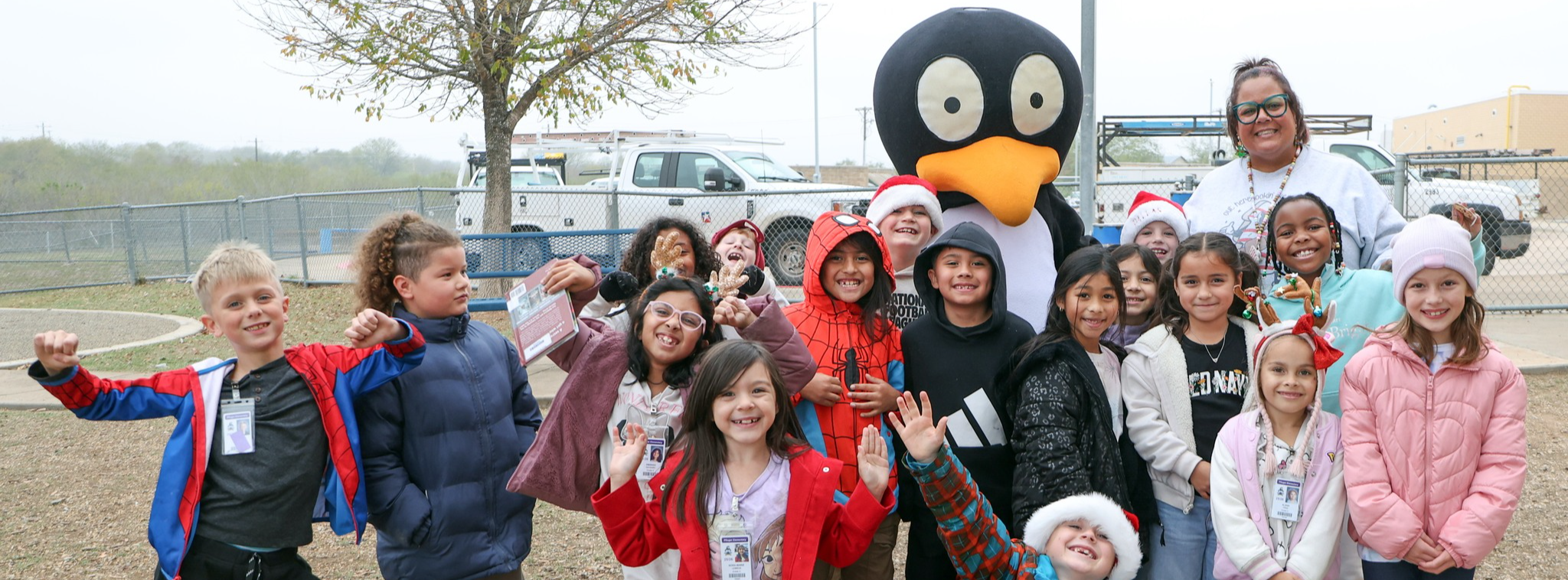 Jiji the penguin visits PES