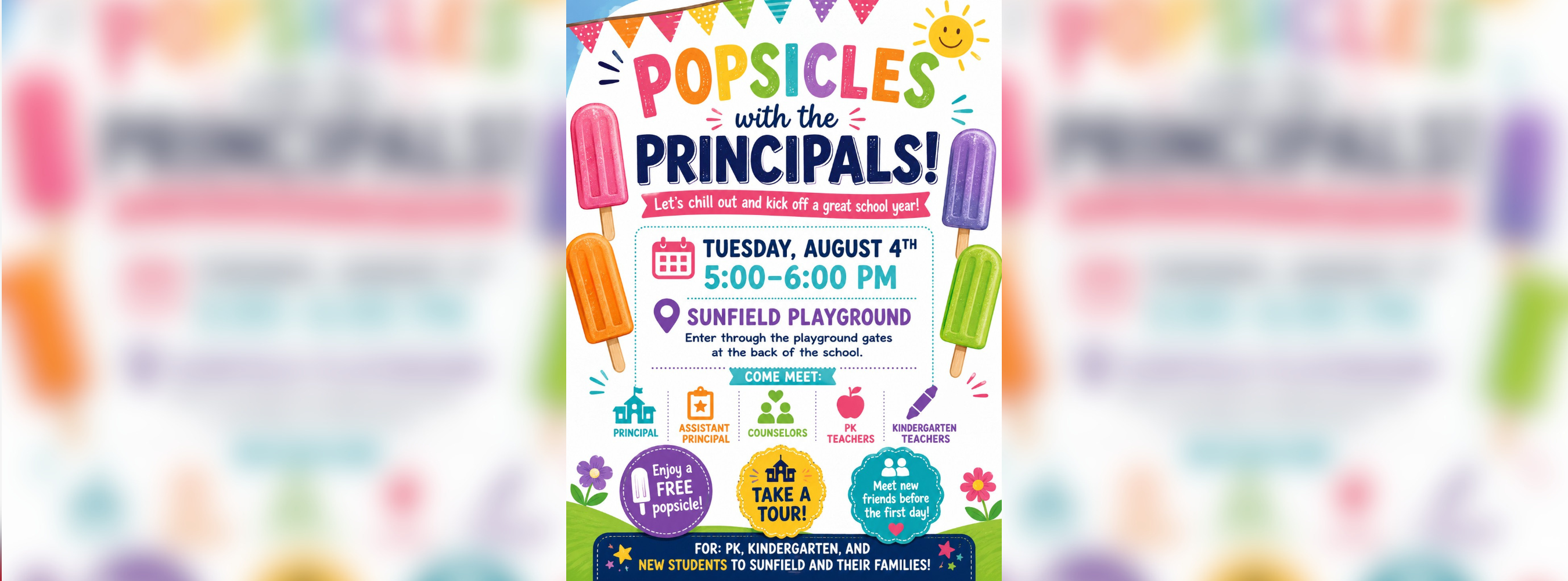 Popsicles with the Principals flyer