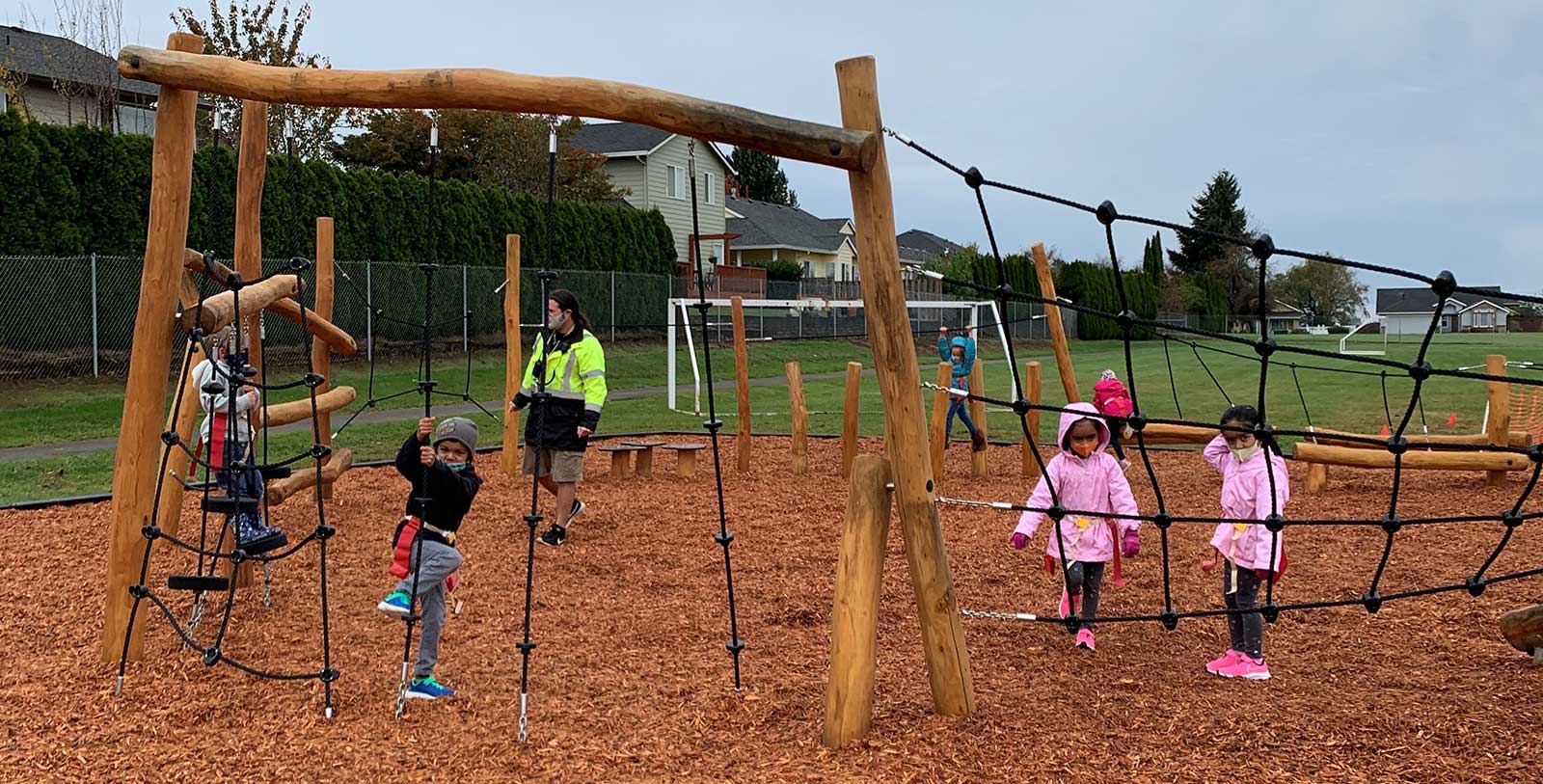 students playing