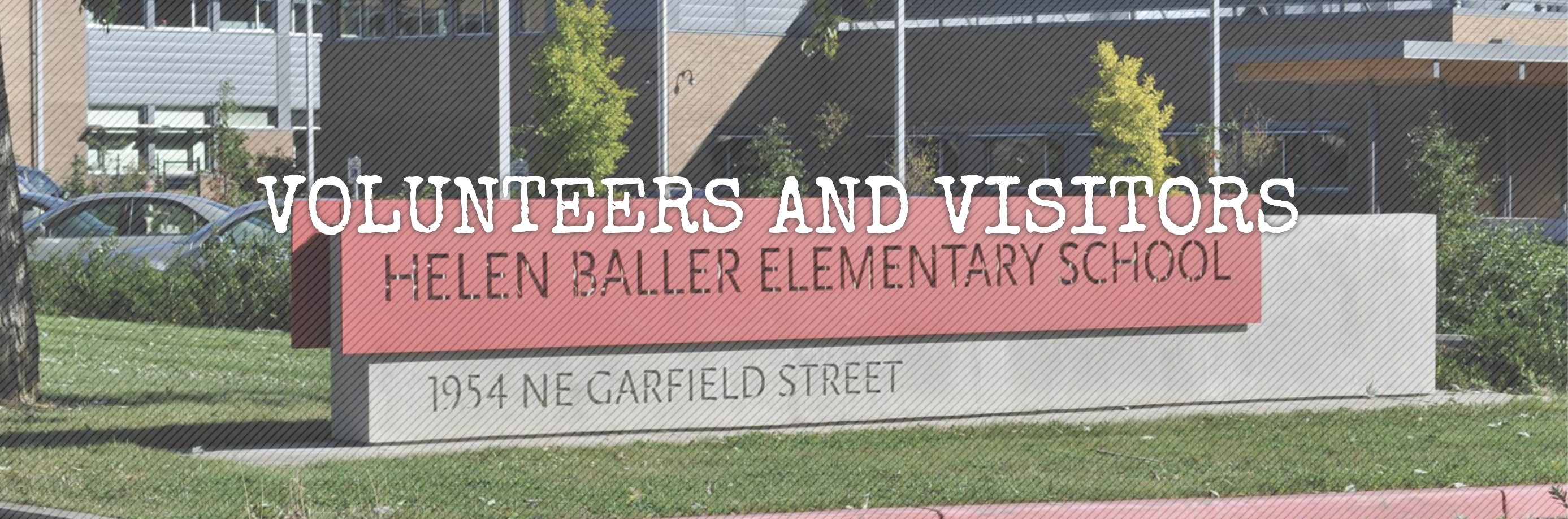 Volunteers and Visitors banner
