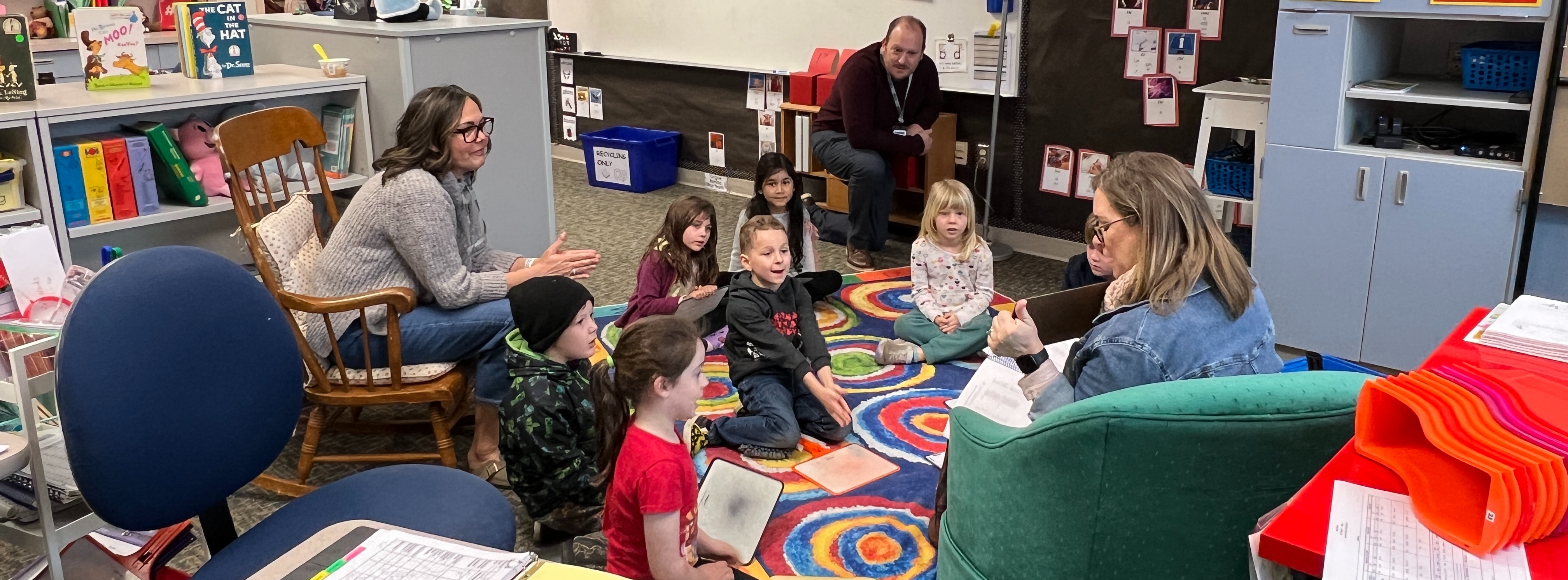 A few students and staff of Prune Hill Elementary