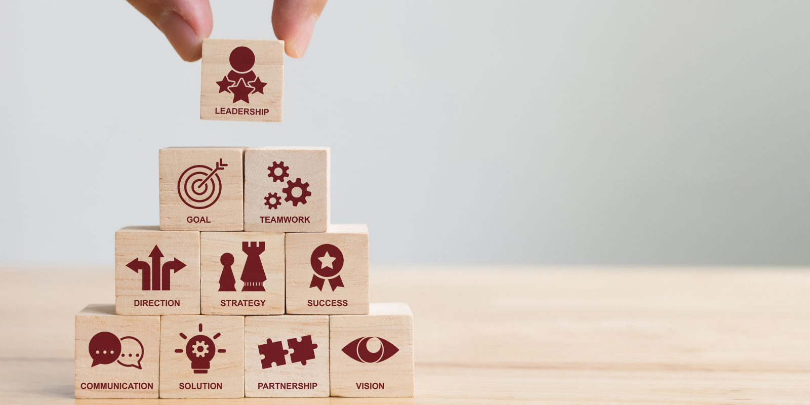 blocks with goals and leadership skilss
