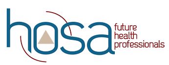 An image file containing the logo for HOSA, an organization for future health professionals.