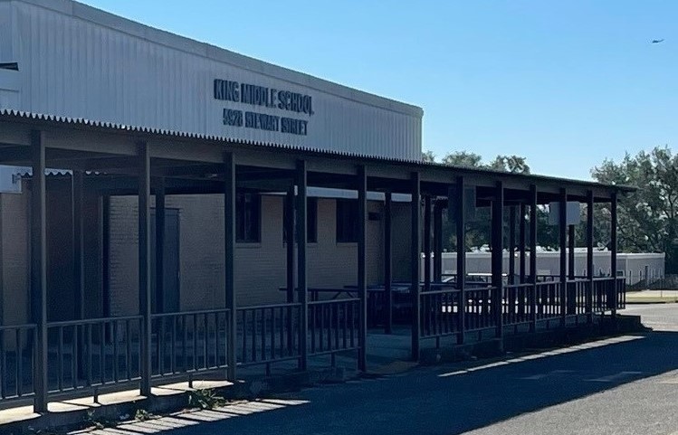 Right front side of King Middle School