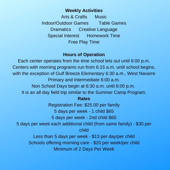Extended Day Info