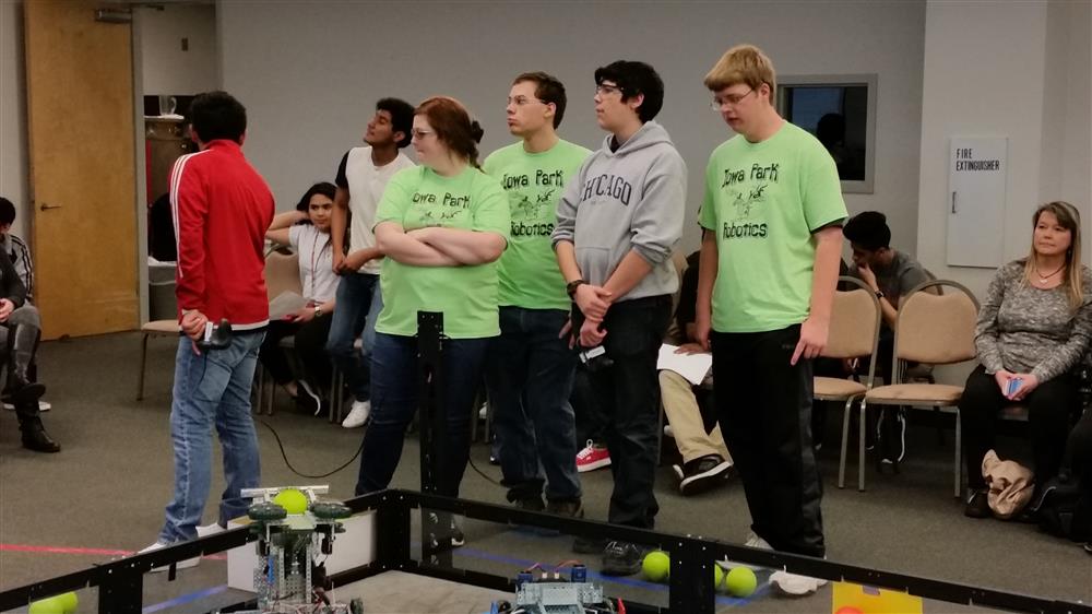students in robotics