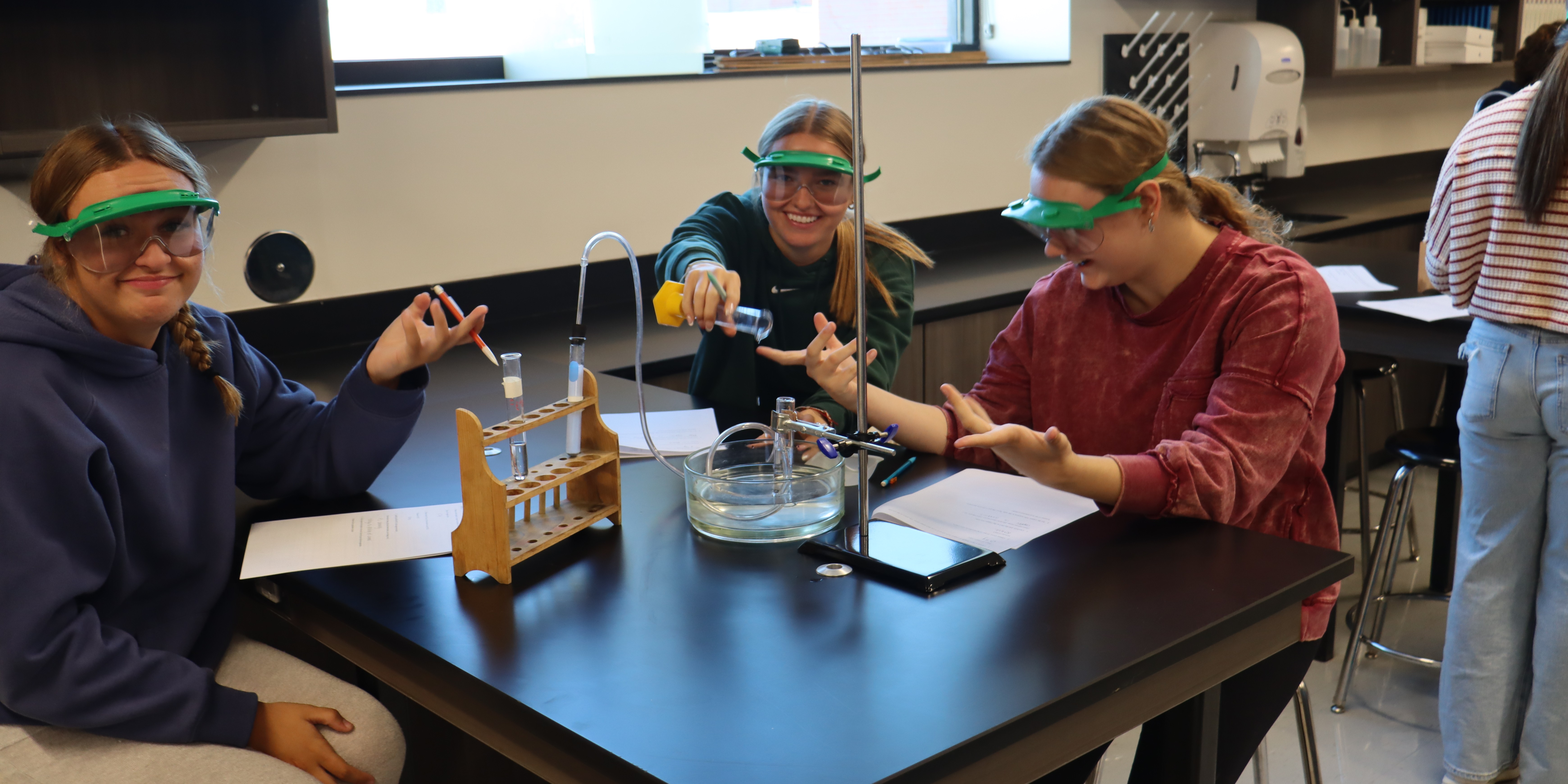 students doing a science project