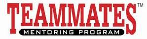 The logo for the Teammates Mentoring Program, featuring the word 'TEAMMATES' in bold red letters above the phrase 'MENTORING PROGRAM' in smaller black letters.
