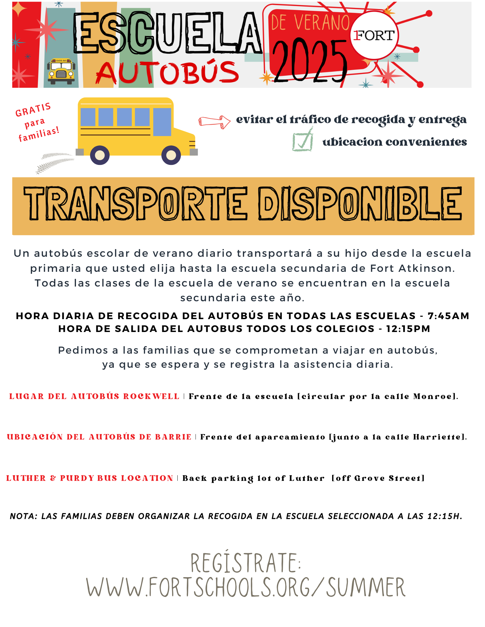 Spanish Bus Flyer