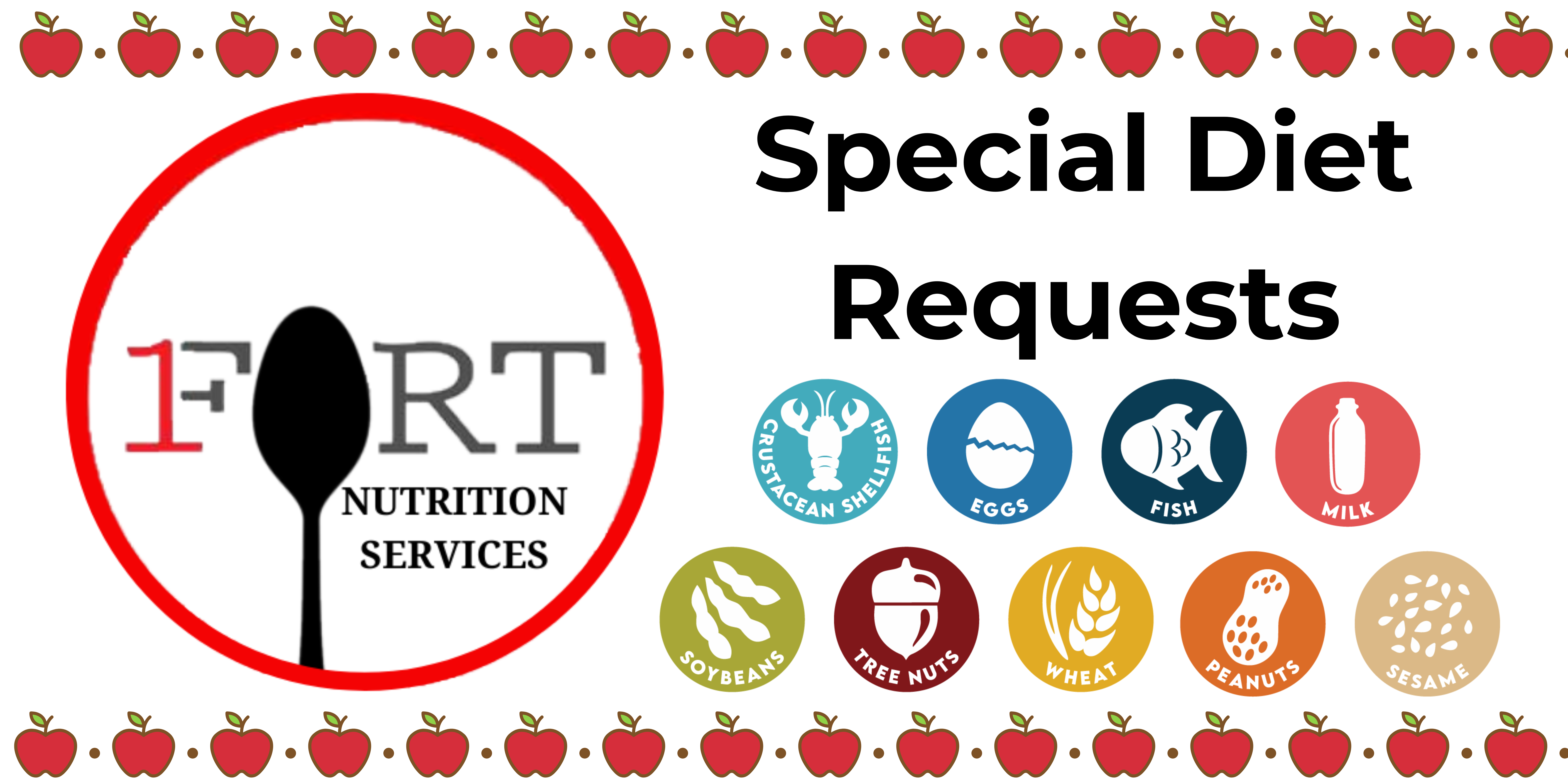 Special Diet Requests - lists the top 9 allergens