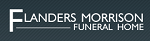 Logo of Flanders Morrison Funeral Home, featuring the name in a modern font against a dark background.