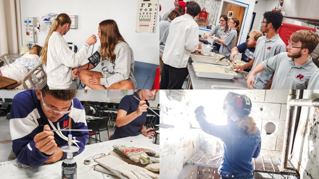 4 image of various aspects that make up the technical programs 