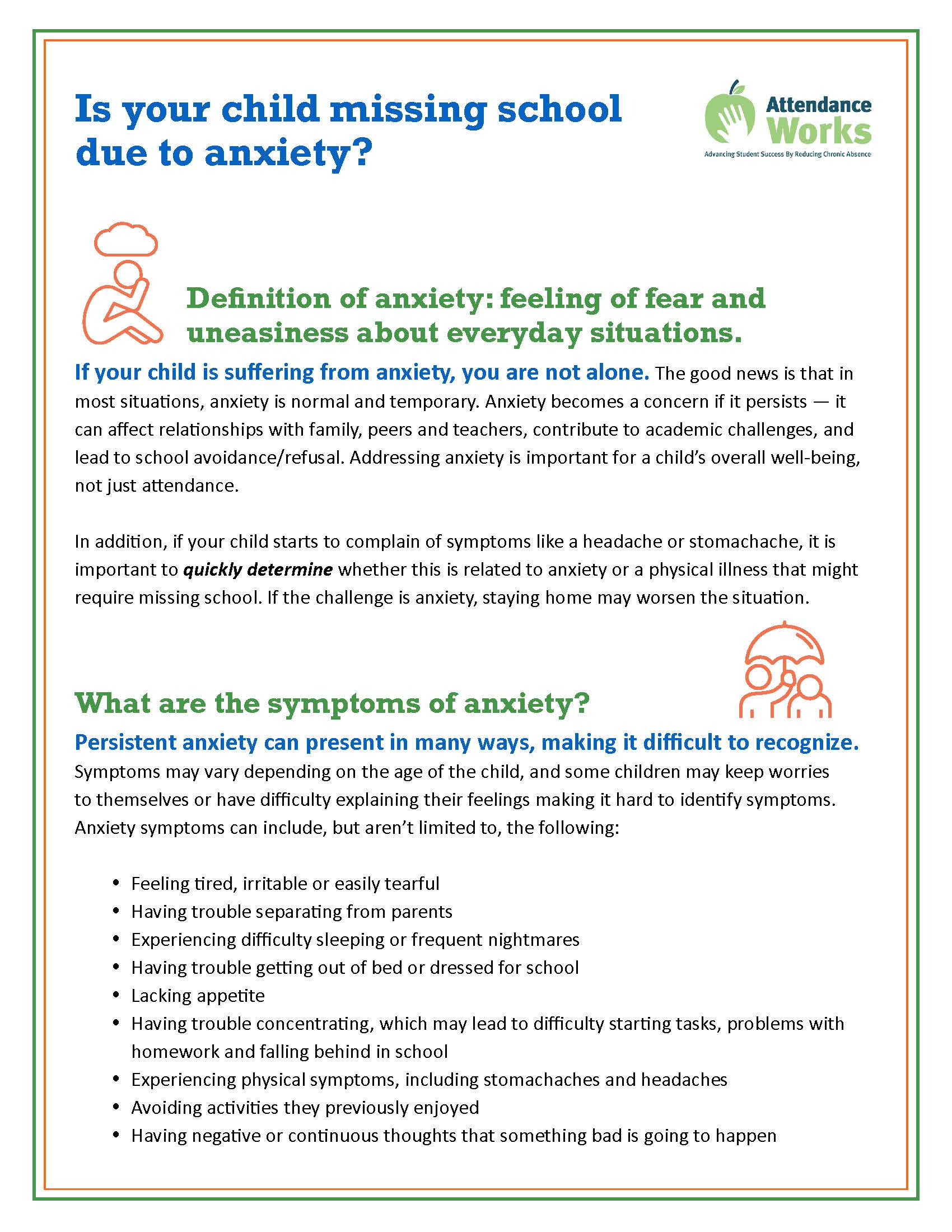 Attendance Anxiety Handout