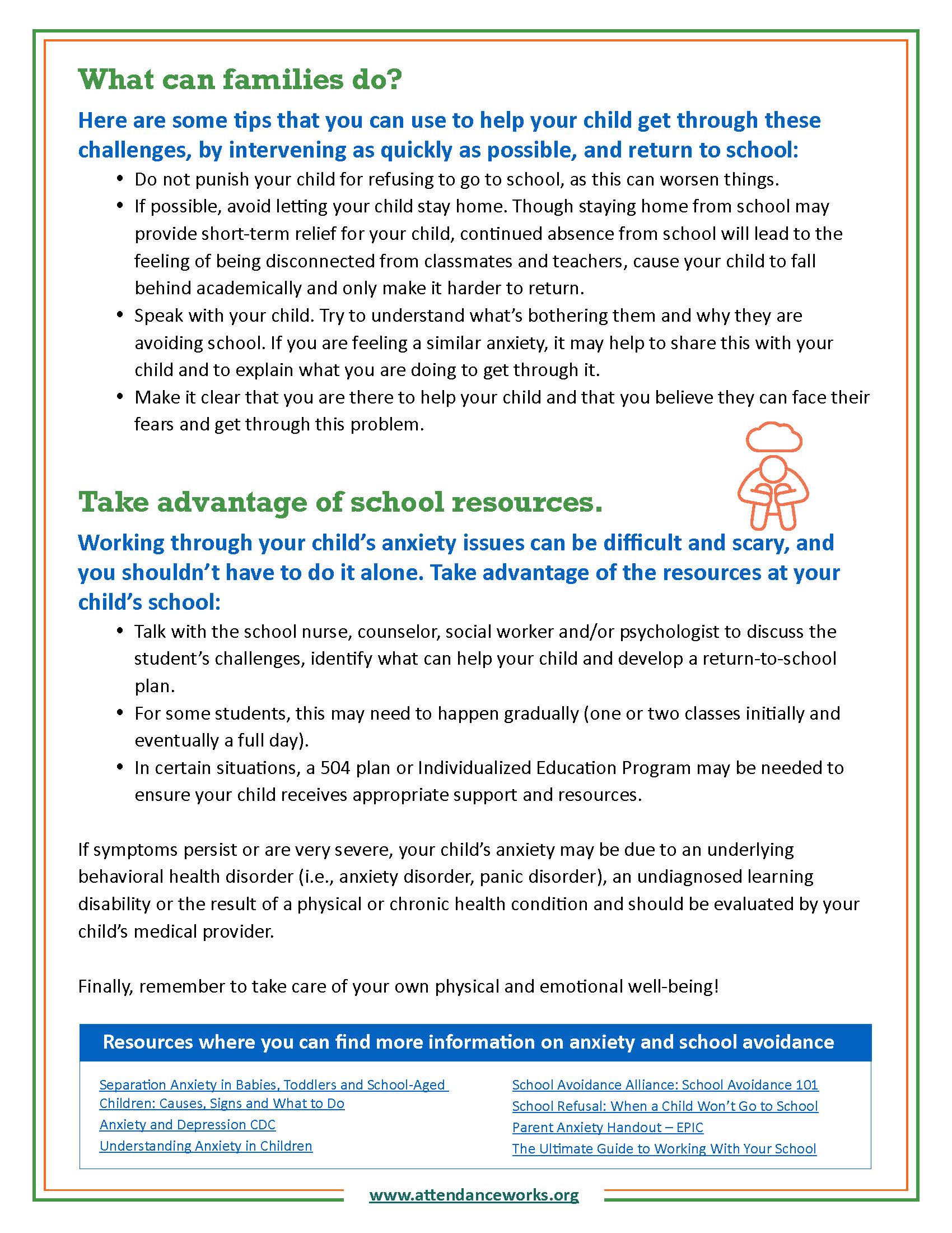 Attendance Anxiety Handout