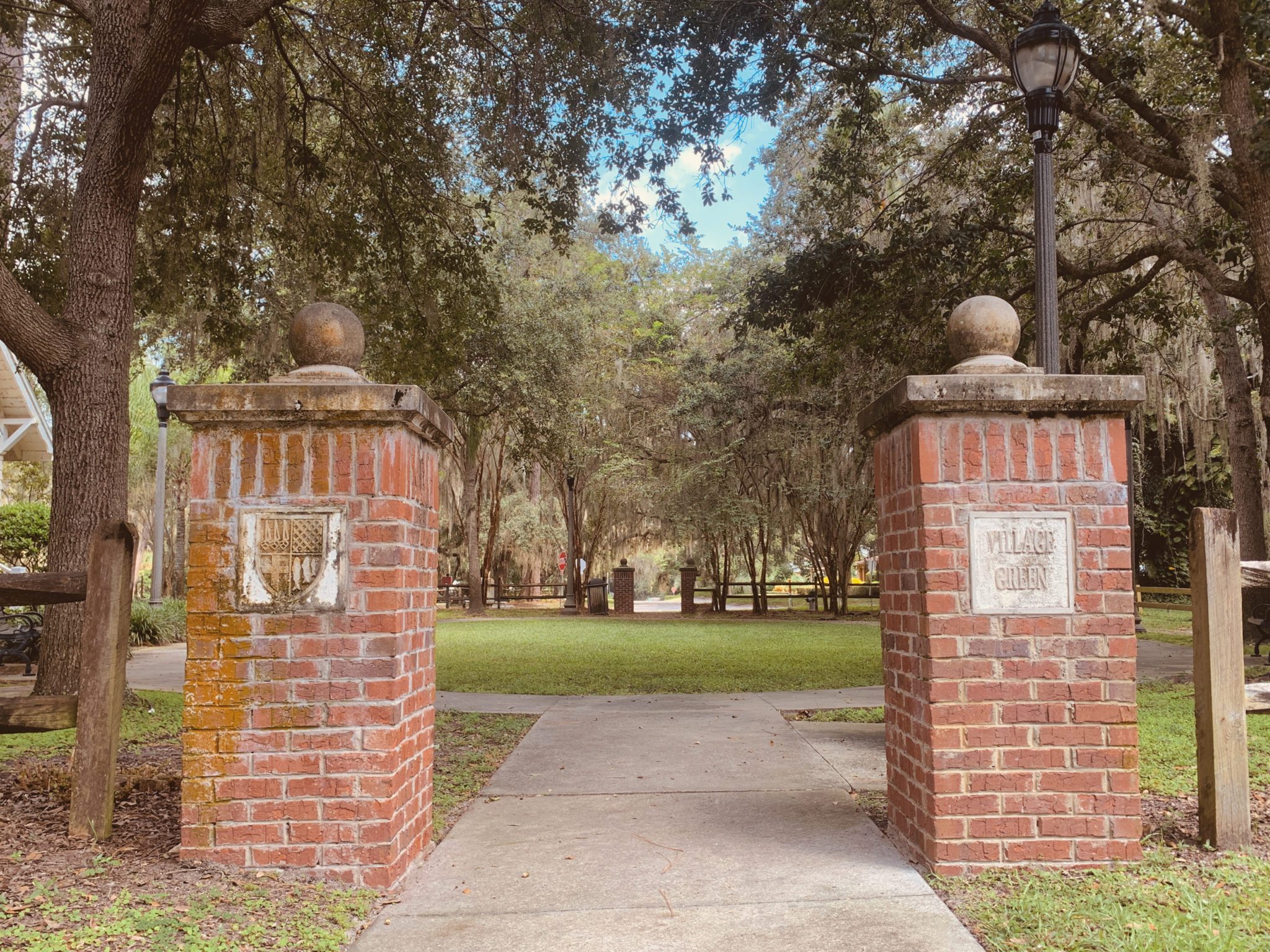 Park brick entrance