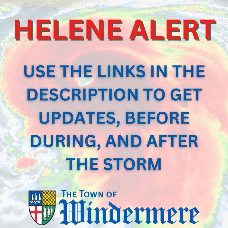 Helene Alert. Use the links in the description to get updates, before during, and after the storm.