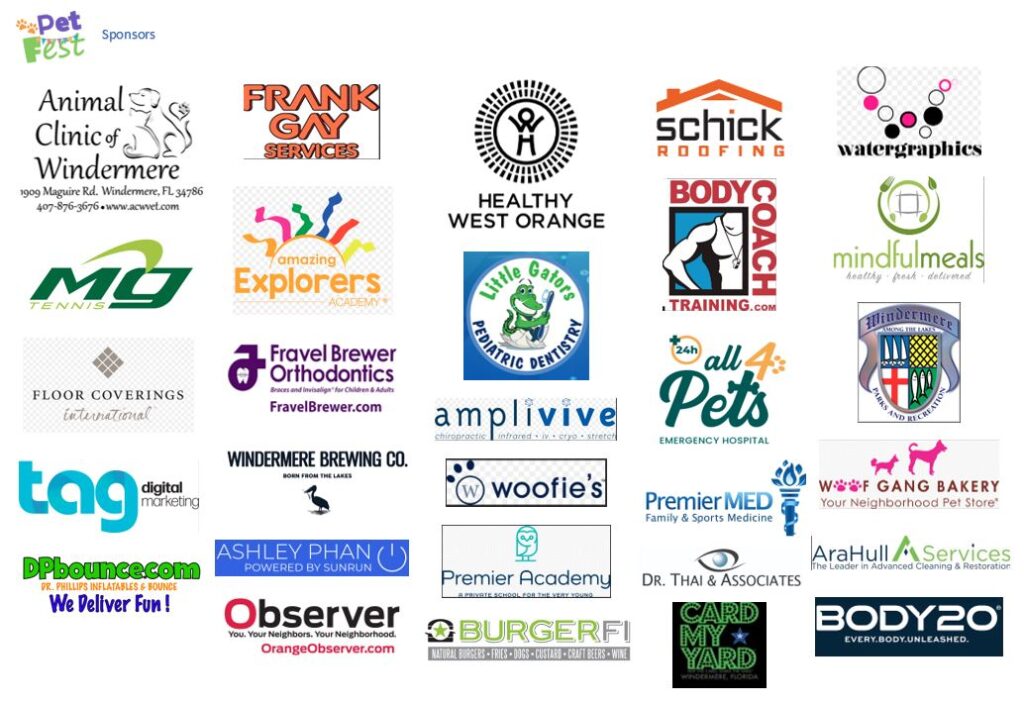 An array of colorful business logos.