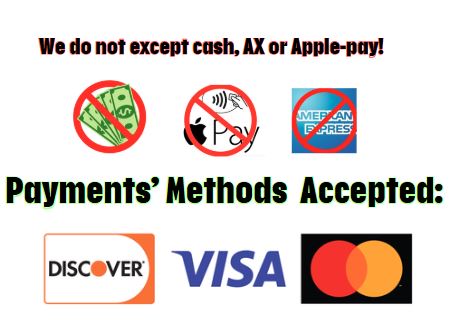 Payments' Methods Accepted