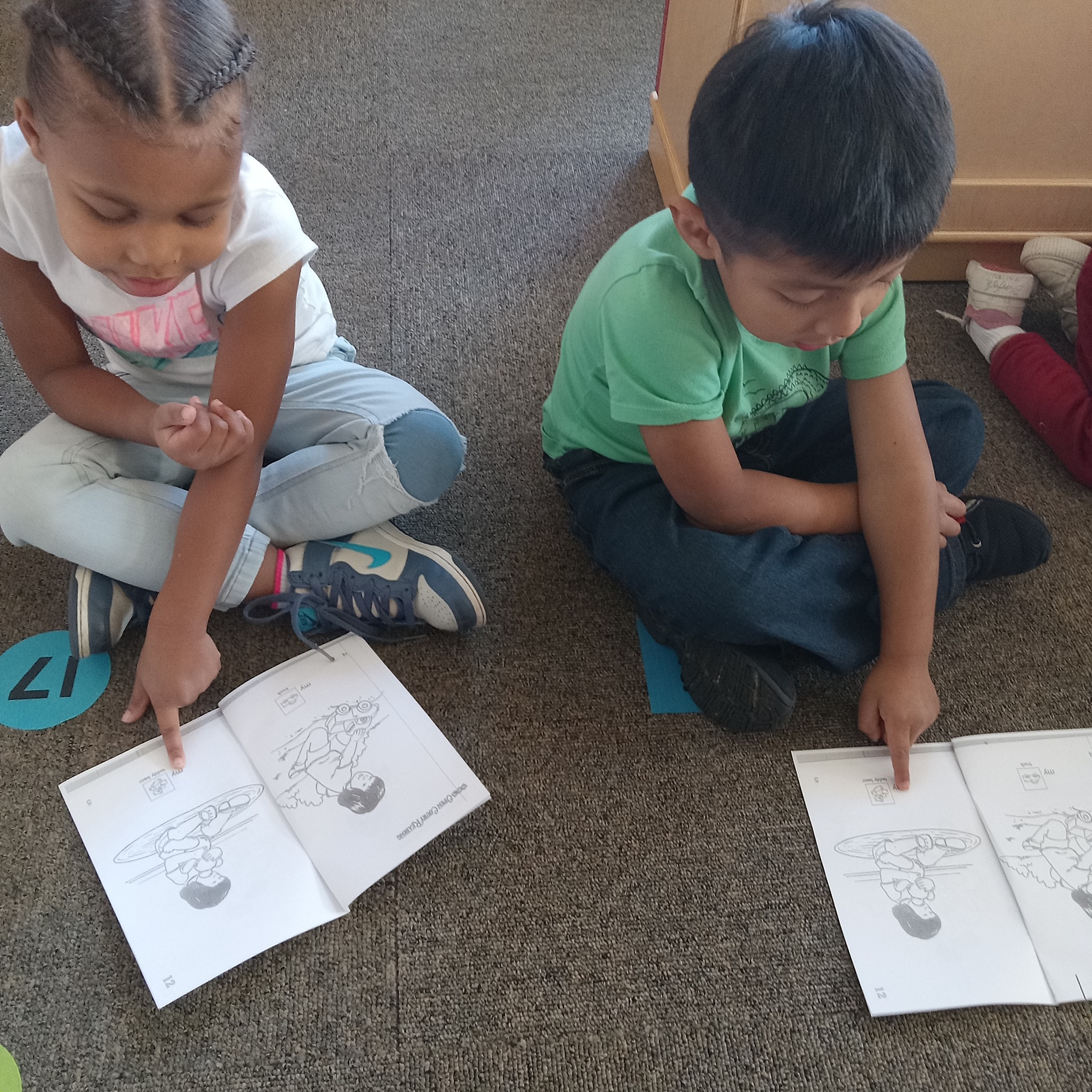 two students working together
