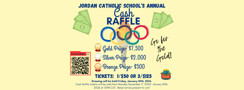 olympic themed flier for Cash Raffle