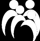 A silhouette of 4 stick figure heads representing a family unit